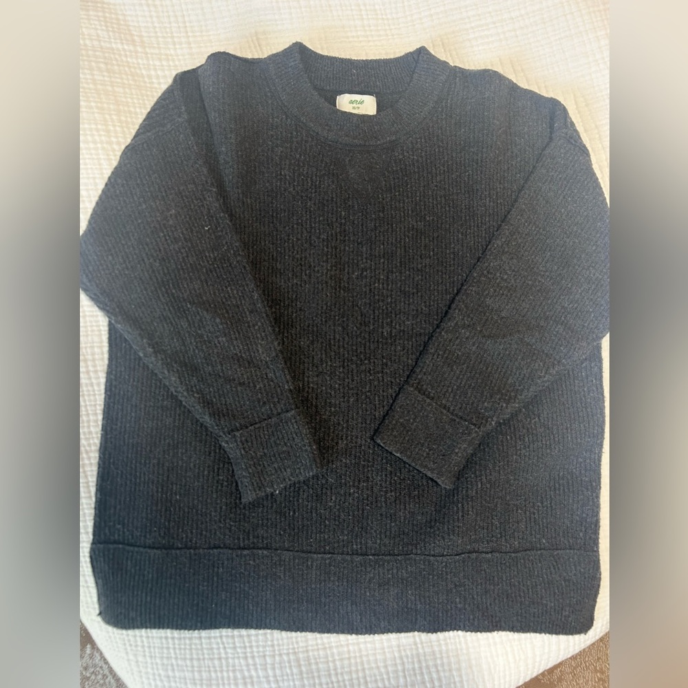 Aerie Charcoal Grey Oversized Sweater
